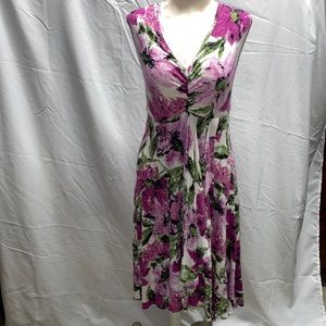 Karen Kane Floral Faux-Wrap Dress, size M